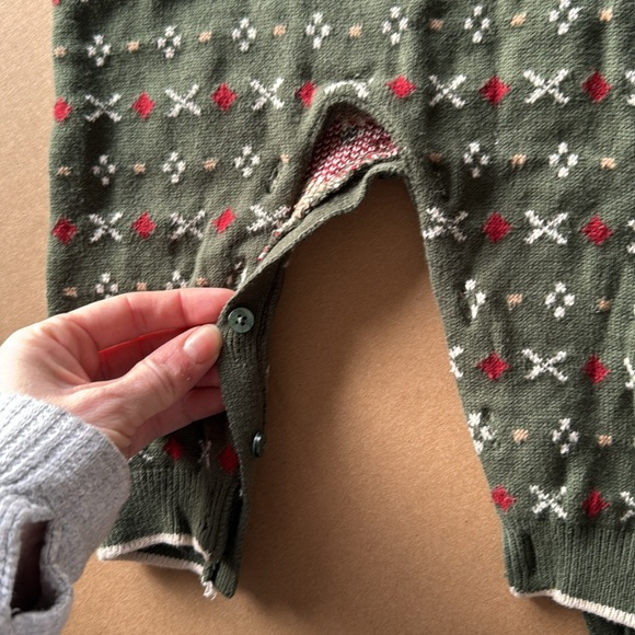 Mori Organic Christmas Set- Sherpa Corduroy Jacket, gingerbread Sweater jumpsuit - Picture 3 of 13